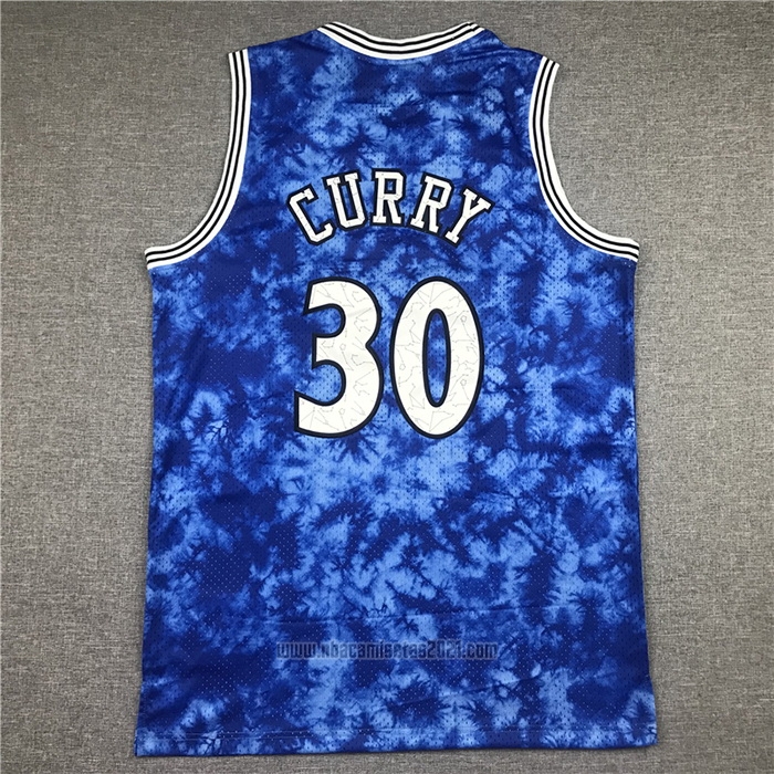 Camiseta Golden State Warriors Stephen Curry #30 Galaxy Azul